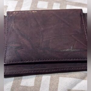 Buxton Dark Brown Dakota Leather wallet Vintage